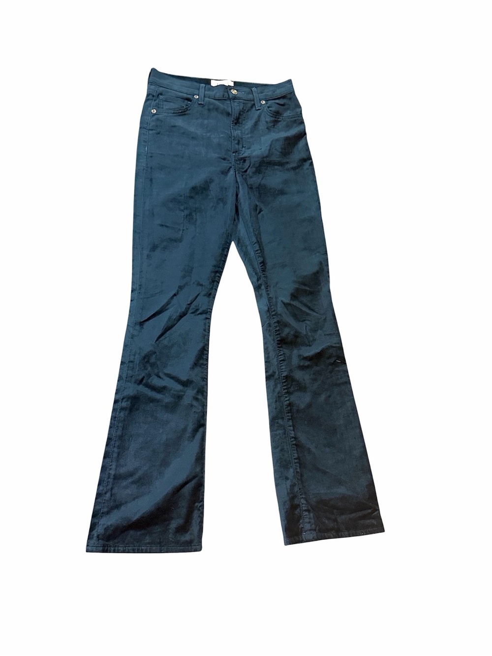 Agolde Nico boot cut velvet pants in blizzard size 25